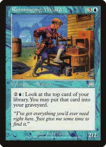 Rummaging Wizard, Magic card ONS 110 — Onslaught set