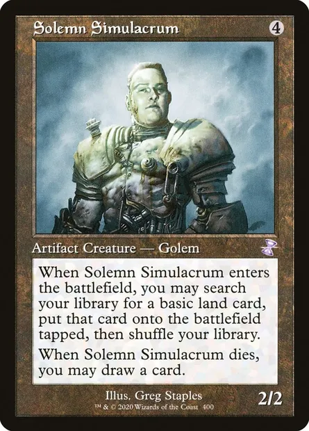 Solemn Simulacrum, Magic card TSR 400 — Time Spiral Remastered set
