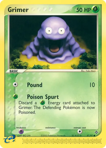 Grimer, Pokémon card DR 57 — Dragon set