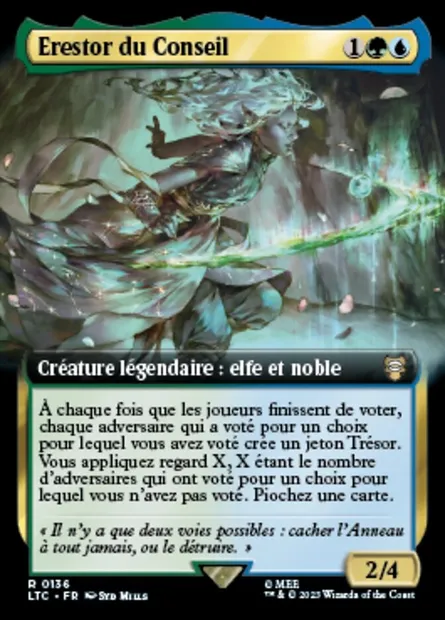 Erestor du Conseil, carte Magic LTC 136 — extension Tales of Middle-earth Commander