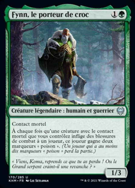 Fynn, le porteur de croc, carte Magic KHM 170 — extension Kaldheim