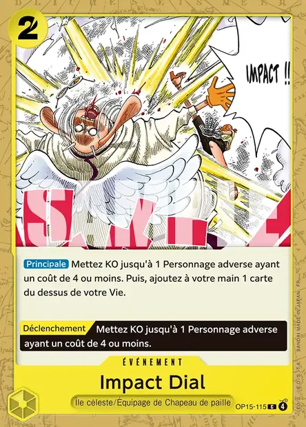 Impact Dial, carte One Piece OP15-115 — extension AVENTURE SUR L'ÎLE DE DIEU