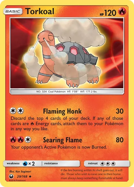 Torkoal, Pokémon card CES 29 — Celestial Storm set