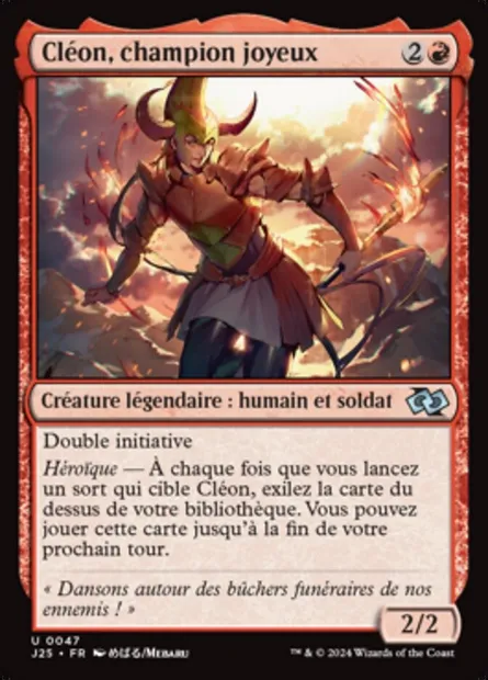 Cléon, champion joyeux, carte Magic J25 47 — extension Foundations Jumpstart