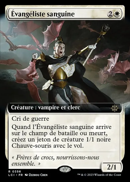Évangéliste sanguine, carte Magic LCI 356 — extension The Lost Caverns of Ixalan