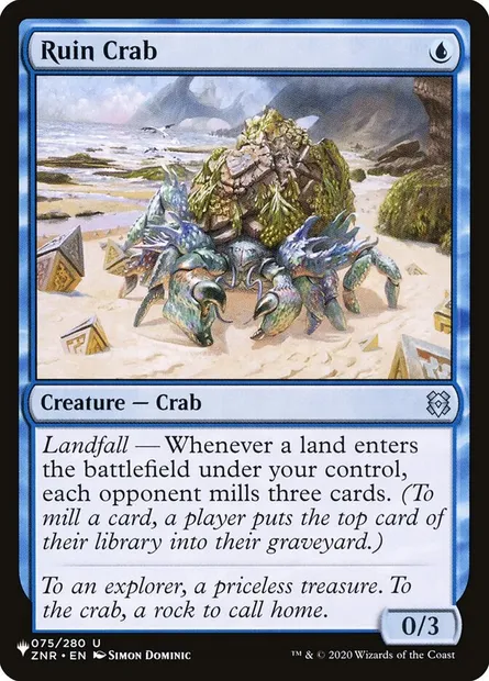 Ruin Crab, Magic card PLST ZNR-75 — The List set