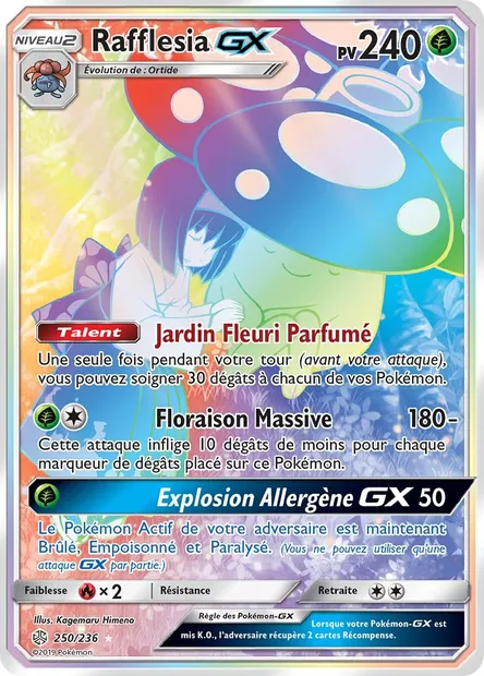 Rafflesia GX, carte Pokémon CEC 250 — extension Éclipse Cosmique