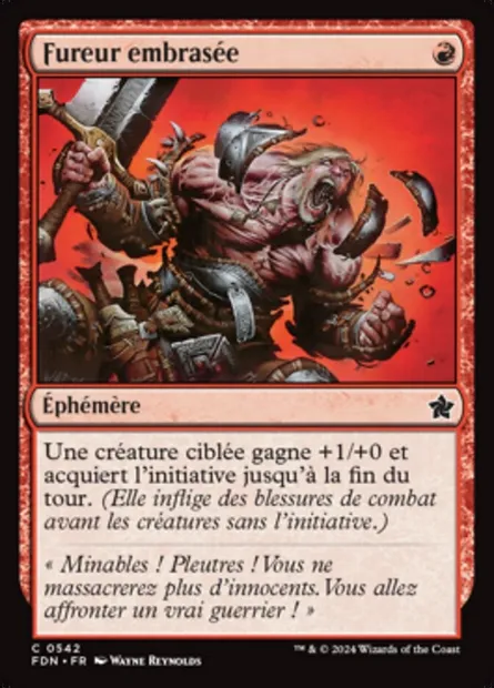 Fureur embrasée, carte Magic FDN 542 — extension Foundations