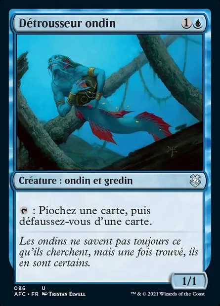 Détrousseur ondin, carte Magic AFC 86 — extension Forgotten Realms Commander