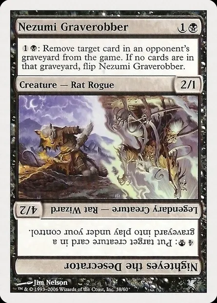 Nezumi Graverobber // Nighteyes the Desecrator, Magic card PHUK 38 — Hachette UK set