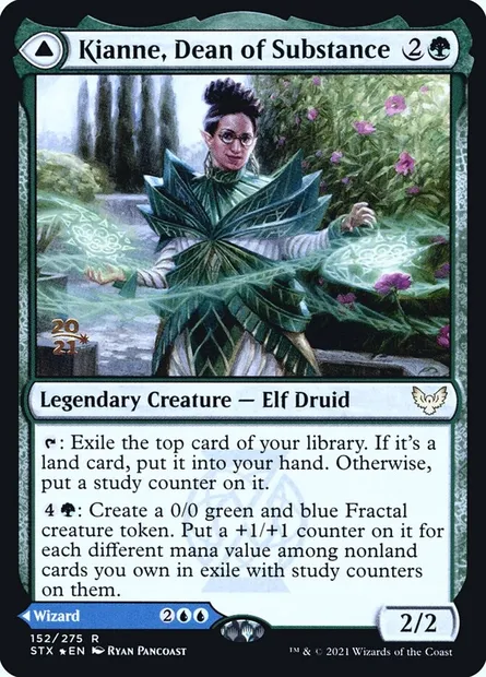 Kianne, Dean of Substance // Imbraham, Dean of Theory, Magic card PSTX 152s — Strixhaven: School of Mages Promos set