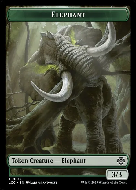 Elephant, Magic card TLCC 12 — The Lost Caverns of Ixalan Commander Tokens set