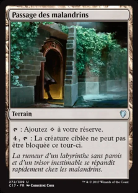 Passage des malandrins, carte Magic C17 272 — extension Commander 2017