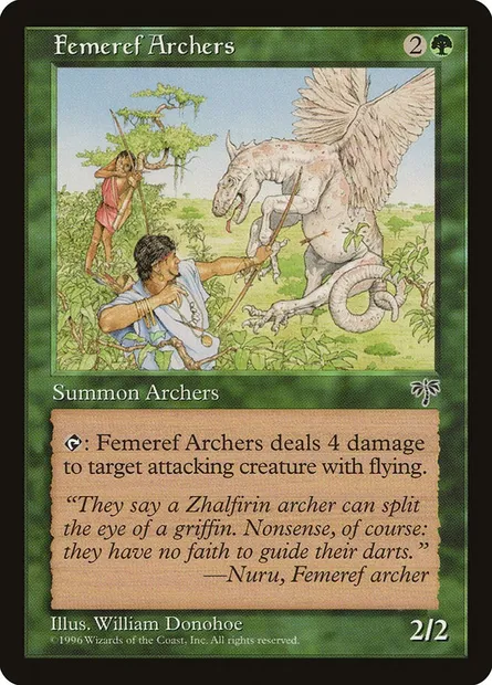 Femeref Archers, Magic card MIR 215 — Mirage set
