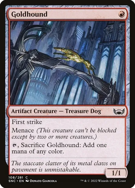 Goldhound, Magic card SNC 108 — Streets of New Capenna set