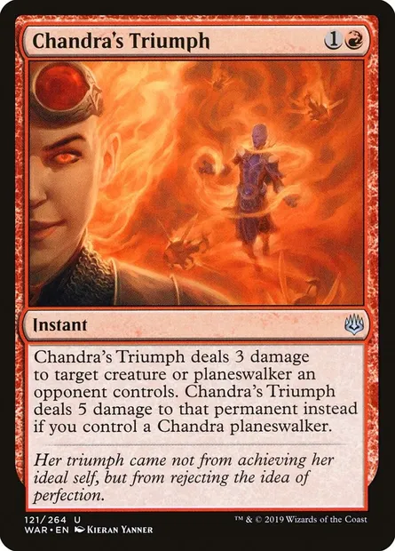 Chandra's Triumph, Magic card WAR 121 — War of the Spark set