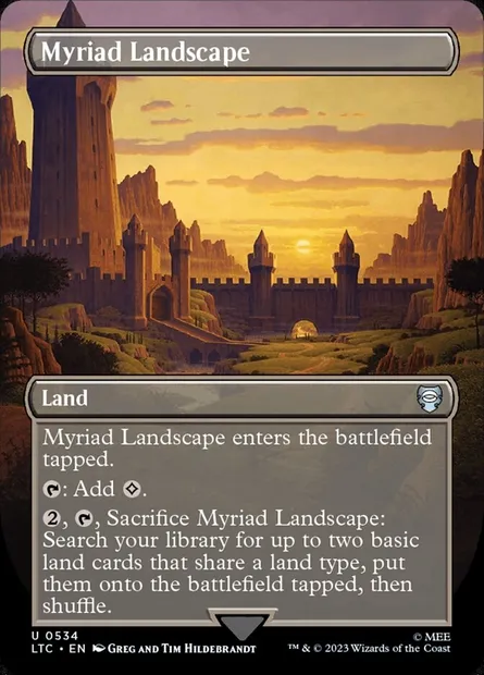 Myriad Landscape, Magic card LTC 534 — Tales of Middle-earth Commander set