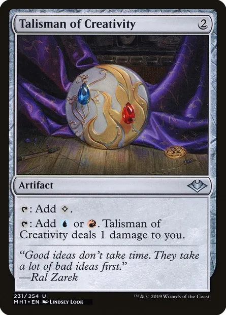 Talisman of Creativity, Magic card MH1 231 — Modern Horizons set