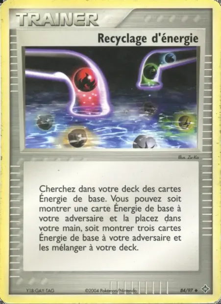 Recyclage d'énergie, carte Pokémon DR 84 — extension EX Dragon
