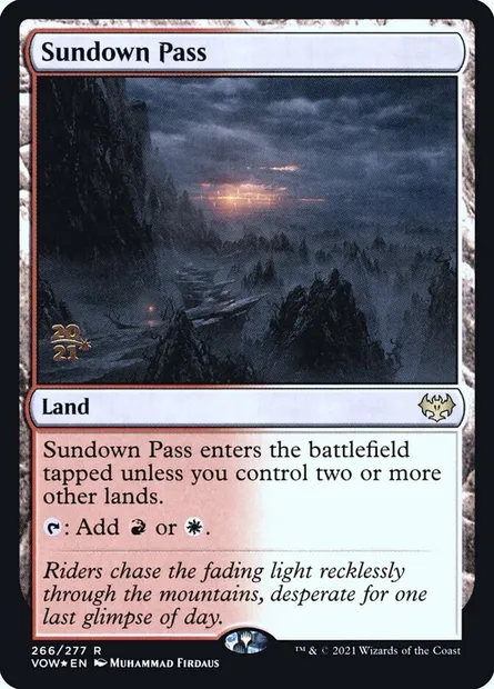 Sundown Pass, Magic card PVOW 266s — Innistrad: Crimson Vow Promos set