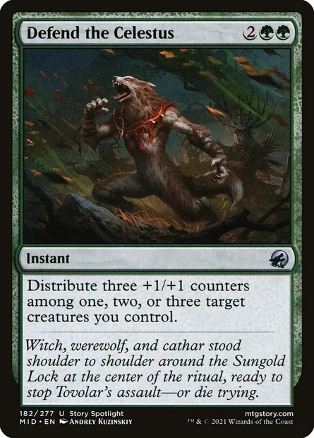 Defend the Celestus, Magic card MID 182 — Innistrad: Midnight Hunt set