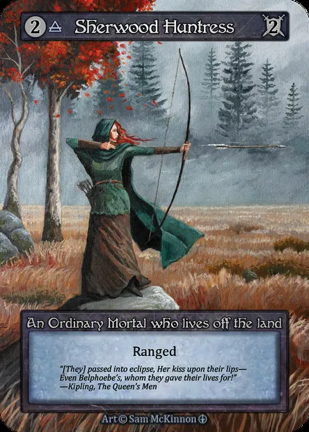 Sherwood Huntress, carte Sorcery ATH 067 — extension Arthurian Legends