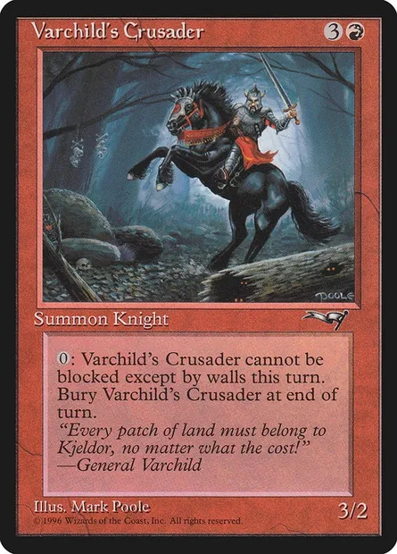 Varchild's Crusader, Magic card ALL 82b — Alliances set