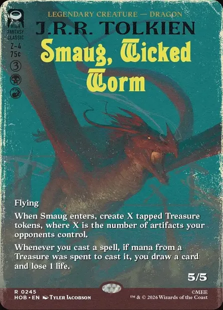Smaug, Wicked Worm, Magic card HOB 245 — The Hobbit set
