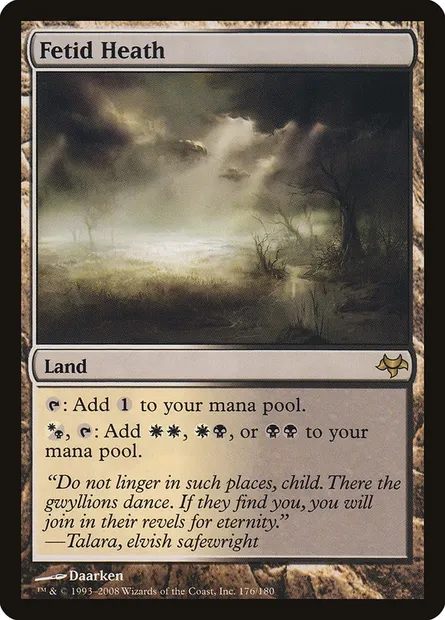 Fetid Heath, Magic card EVE 176 — Eventide set