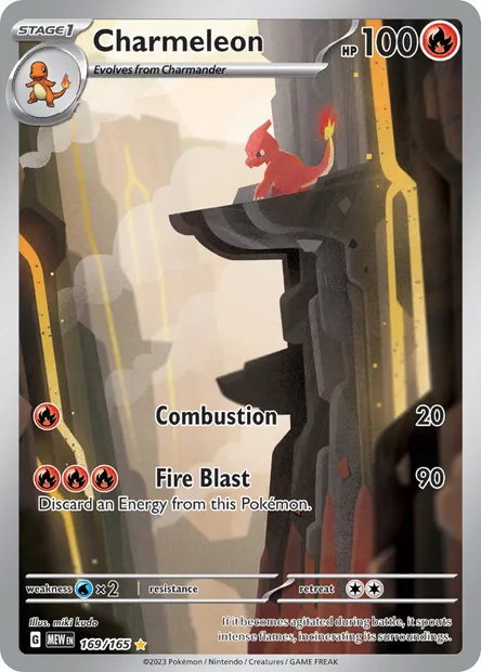 Charmeleon, Pokémon card MEW 169 — 151 set