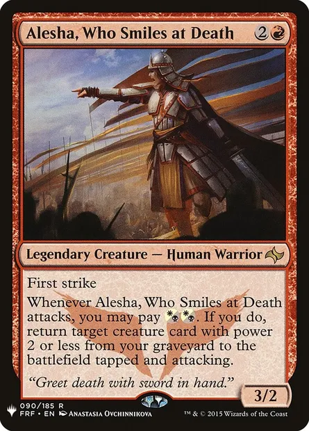 Alesha, Who Smiles at Death, Magic card PLST FRF-90 — The List set