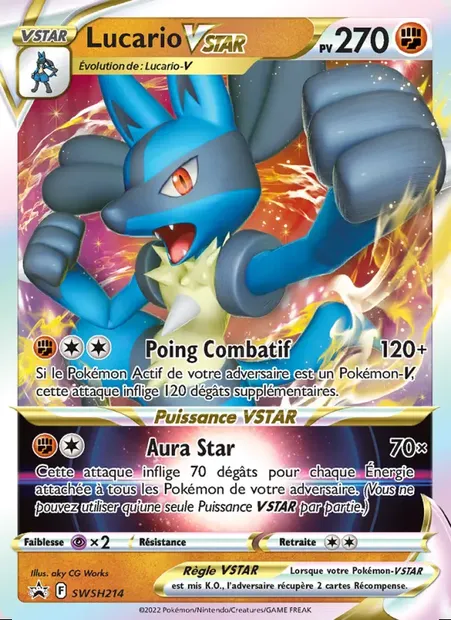 Lucario VSTAR, carte Pokémon SWSH 214 — extension Promo SWSH