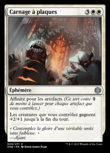 Carnage à plaques, carte Magic ONE 29 — extension Tous Phyrexians