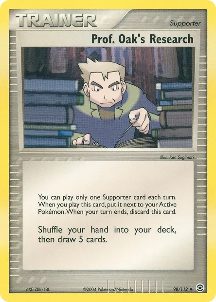 Prof. Oak's Research, Pokémon card RG 98 — FireRed & LeafGreen set