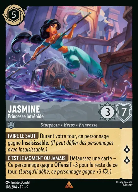 Jasmine - Princesse intrépide, carte Disney Lorcana CH9-178 — extension Fabuleux