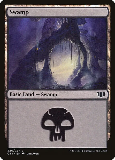 Swamp, Magic card C14 326 — Commander 2014 set