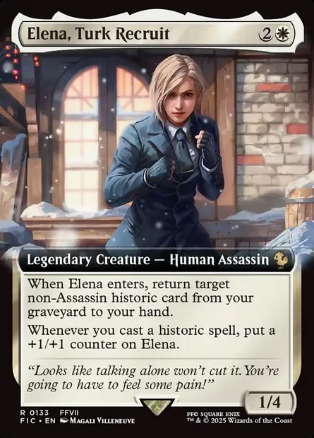 Elena, Turk Recruit, Magic card FIC 133 — Final Fantasy Commander set