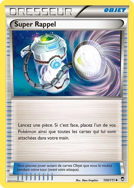 Super Rappel, carte Pokémon FFI 100 — extension Poings Furieux