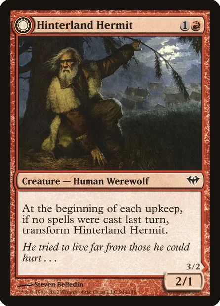 Hinterland Hermit // Hinterland Scourge, Magic card DKA 94 — Dark Ascension set