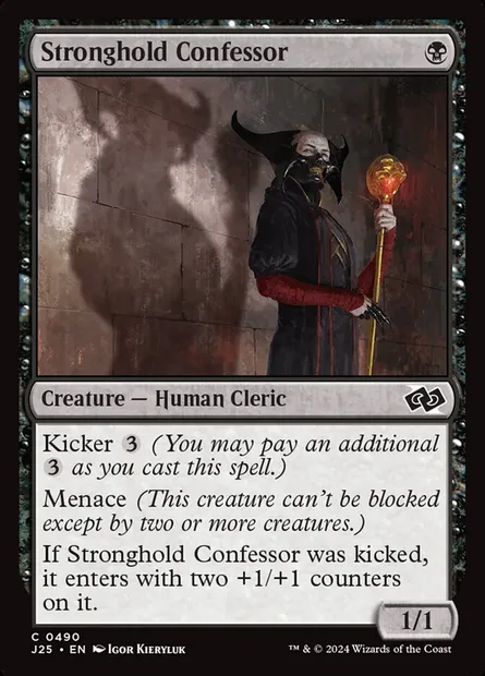 Stronghold Confessor, Magic card J25 490 — Foundations Jumpstart set
