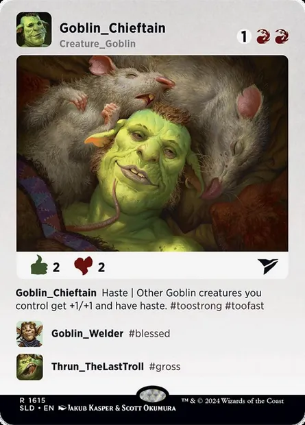 Goblin Chieftain, Magic card SLD 1615 — Secret Lair Drop set