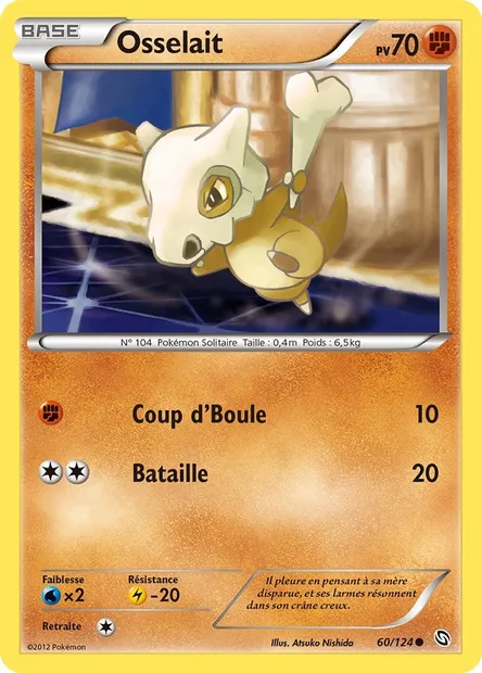 Osselait, carte Pokémon DRX 60 — extension Dragons Éxaltés