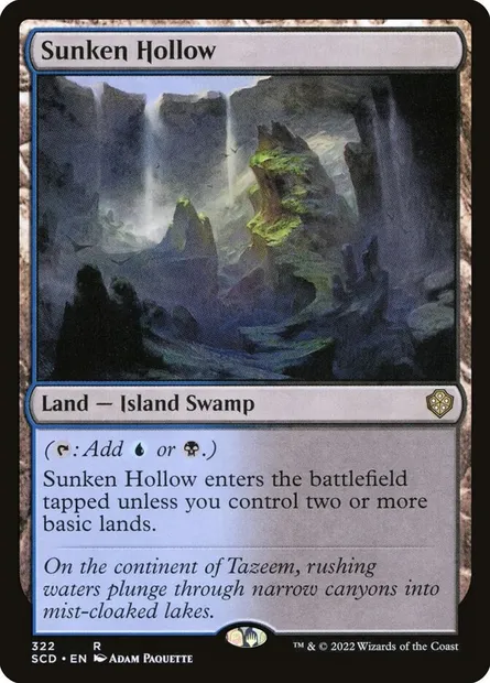 Sunken Hollow, Magic card SCD 322 — Starter Commander Decks set