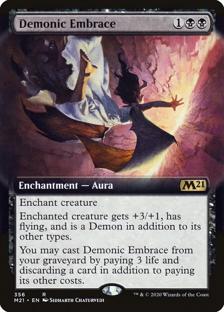 Demonic Embrace, Magic card M21 356 — Core Set 2021 set