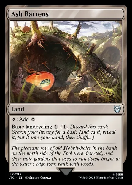 Ash Barrens, Magic card LTC 295 — Tales of Middle-earth Commander set