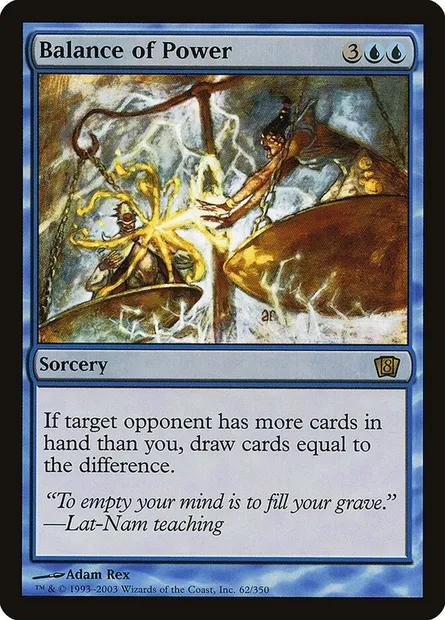 Équilibre du pouvoir, carte Magic 8ED 62★ — extension Huitième Edition