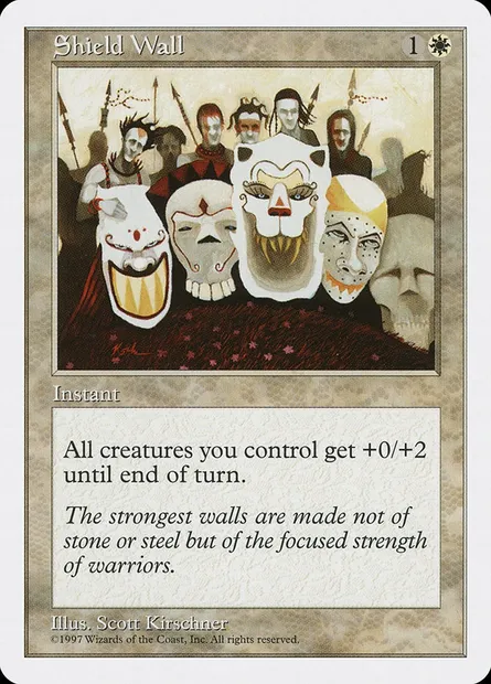 Front de boucliers, carte Magic 5ED 63 — extension Cinquième Edition