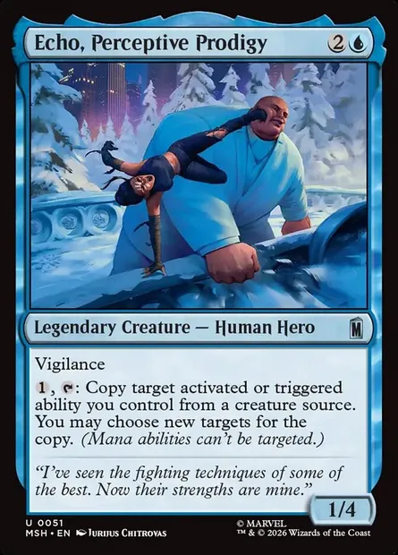 Echo, Perceptive Prodigy, Magic card MSH 51 — Marvel Super Heroes set