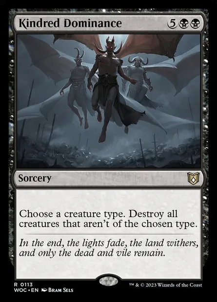 Kindred Dominance, Magic card WOC 113 — Wilds of Eldraine Commander set