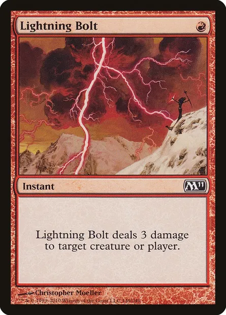 Lightning Bolt, Magic card M11 149 — Magic 2011 set